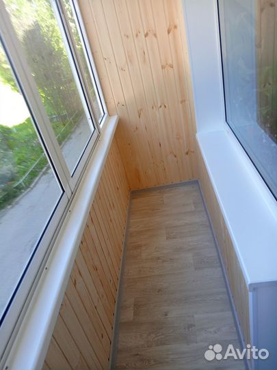 Отделка балконов и лоджий.Остекление