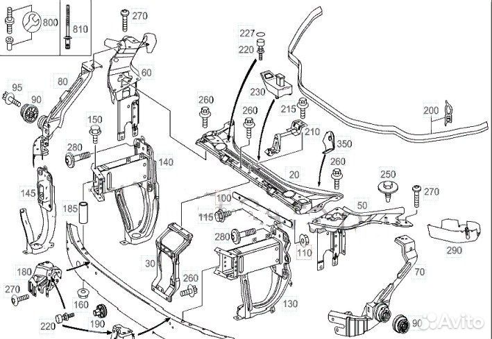 Панель радиаторов телевизор Mercedes 211 W211