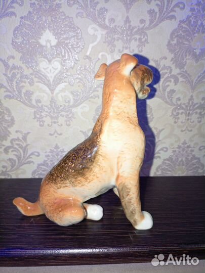 Фарфоровая статуэтка собака Эрдельтерьер СССР лфз