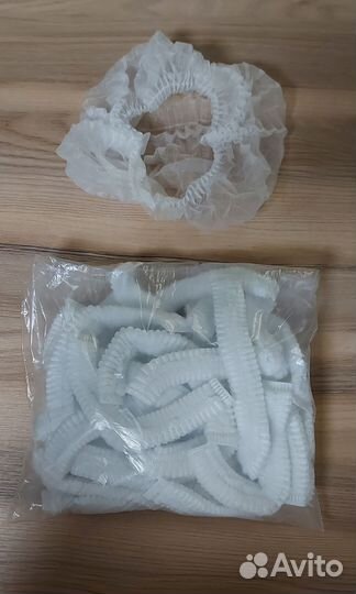 Шапочки одноразовые на голову(цена за пакет)