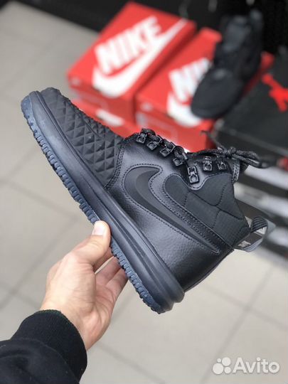 Зимние Nike Air Force 1 Lunar Duckboot (с мехом)