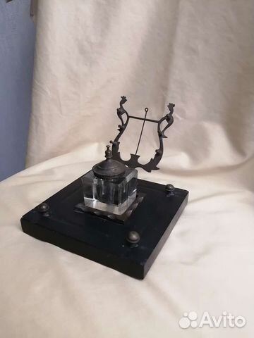 Письменный набор с чернильницей старинный