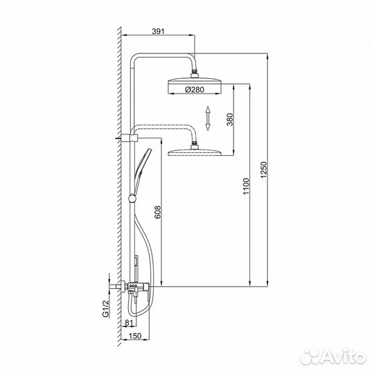 Душевая система F24201-6 Frap со смесителем