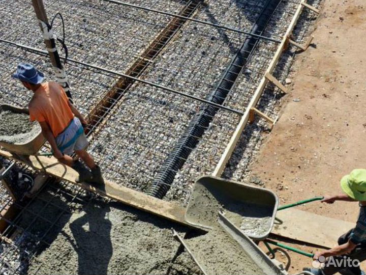 Монолитные дороги Подпорные стены Отмостки