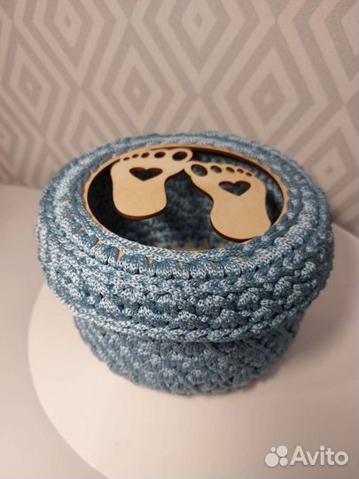 Шкатулка из полиэфирного шнура