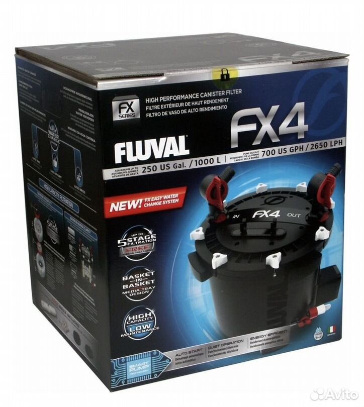 Внешний фильтр для аквариума Fluval fx4 (Новый)