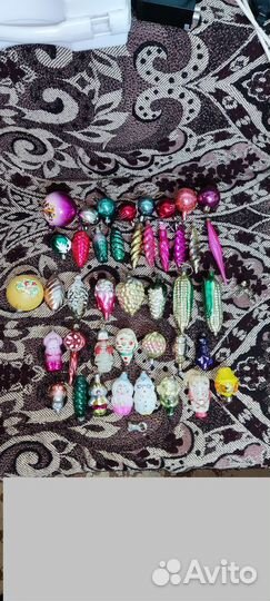Елочные игрушки СССР 41 шт 50-тые Цена за все