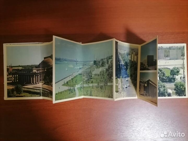 Открытка-книжка-гармошка Виды Новосибирска СССР