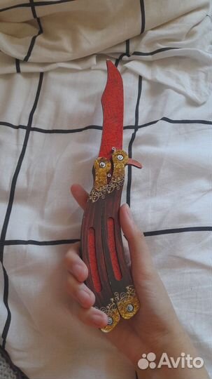 Деревянный нож бабочка