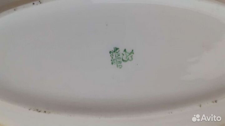 Блюдо и селедочница из фарфора СССР Дулево