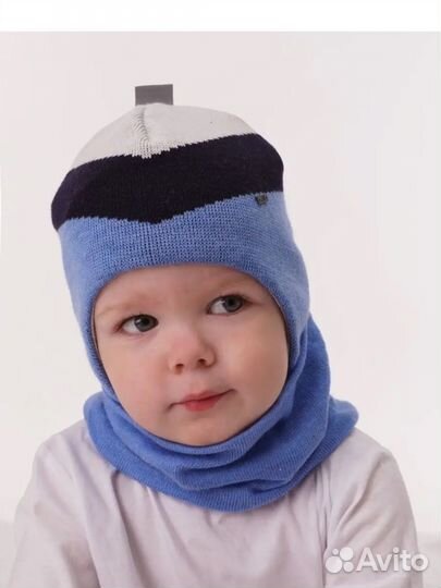 Шапка и снуд демисезонный для мальчика 48-50