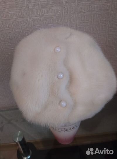 Берет норковый р55 шапка
