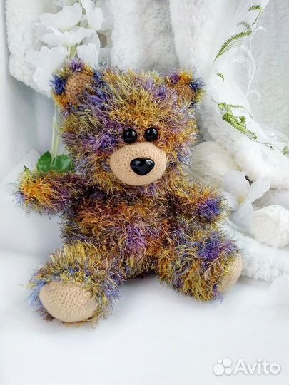 Вязаная игрушка мишка