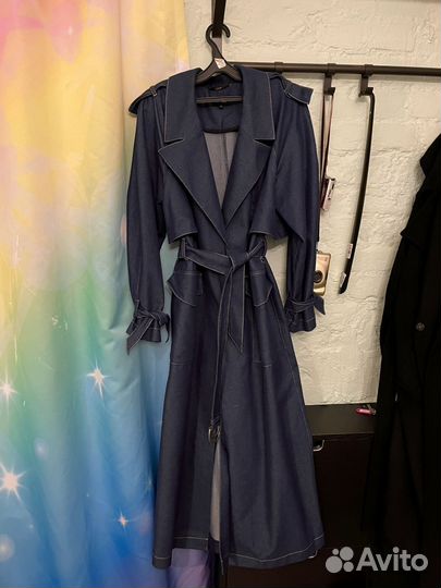 Тренч, Плащ Джинсовый, Демисезон