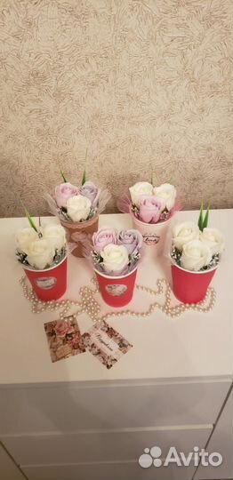 Букет из мыльных роз