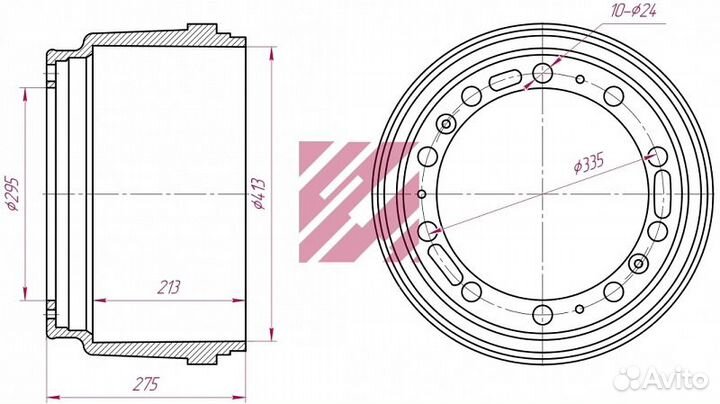 Барабан тормозной Скания о.н. 1361331 (M1900009)