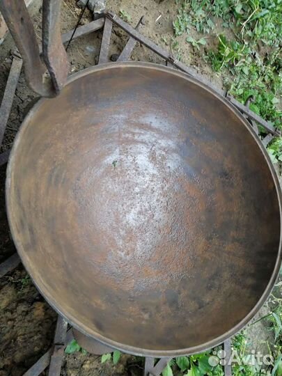 Казан старинный чугун. касли. клеймо. 40л