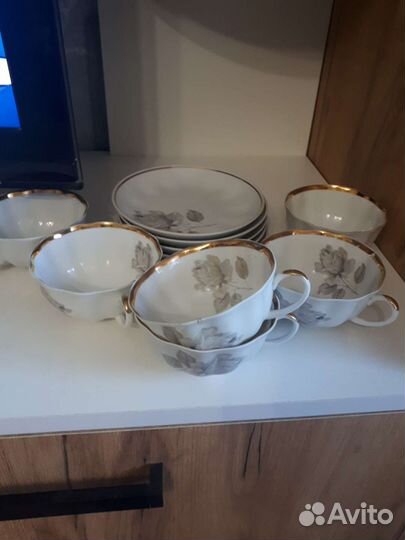 Чайный сервиз СССР дулево фарфор