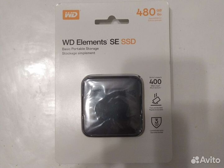 Внешний SSD WD Elements SE 480GB