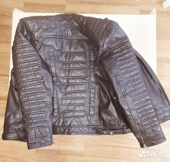 Кожаная куртка мужская размер L