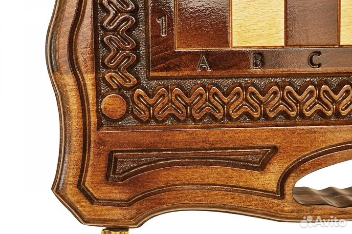 Шахматы и нарды резные Валенсия 40 х 46 см бук Армения 62531