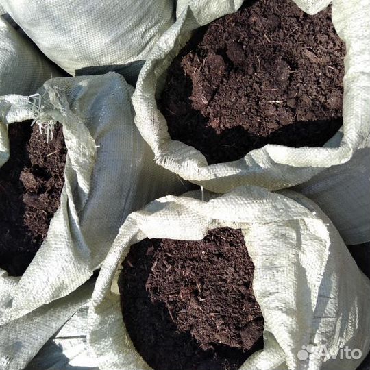 Перегной, навоз валом, перегной в мешках