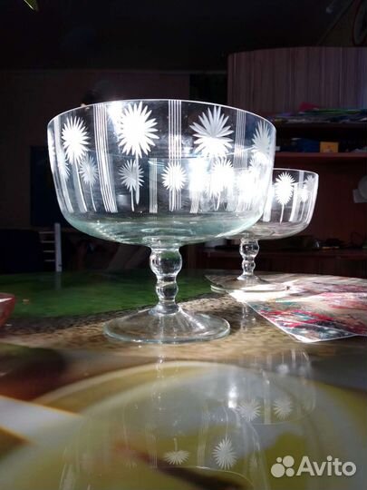 Ваза для фруктов на ножке СССР