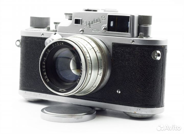 Ранний Зоркий 3 №05035+юпитер 8. Затвор рабочий