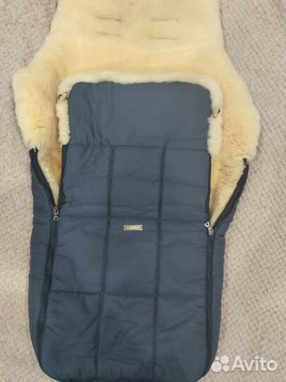 Зимний конверт в коляску на овчине
