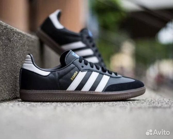 Кеды adidas samba черые оригинал