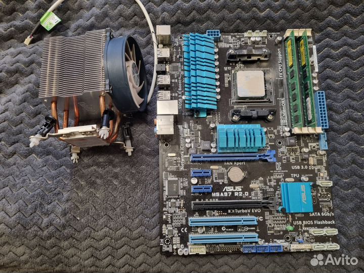 Материнская плата с процессором amd fx8120+озу 8гб
