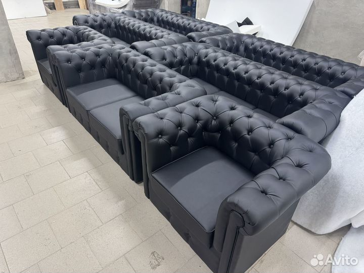 Диван Честер под заказ в кальянную