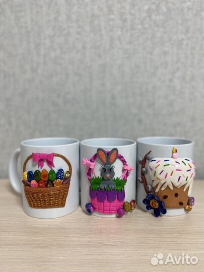 Кружка с декором Пасхи