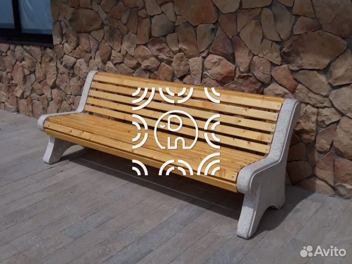 Скамейка из бетона классик от производителя