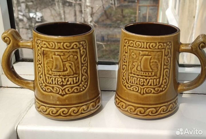 Набор из 2-х керамических кружек СССР