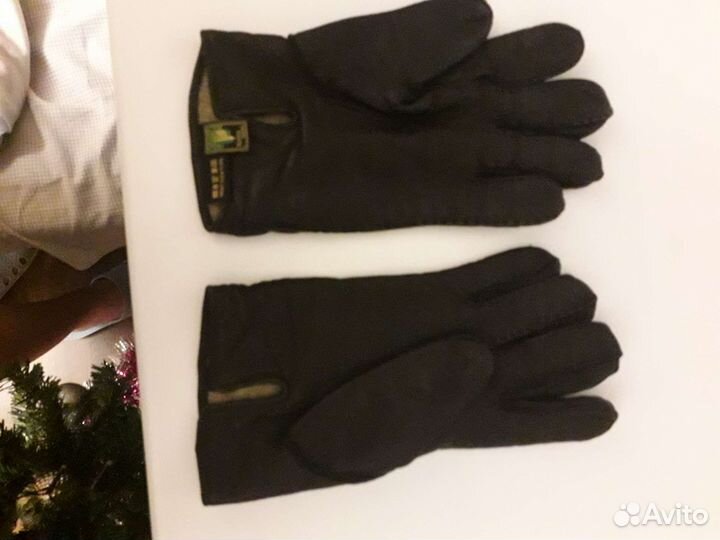 Перчатки демесезонные кожаные мужские