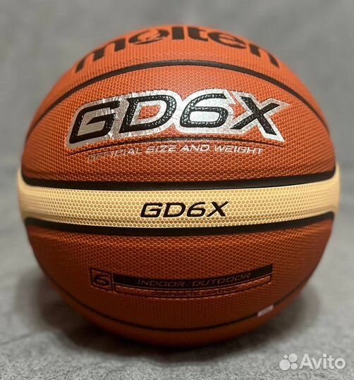 Размер 6. Баскетбольный мяч Molten GD6X. In/Out