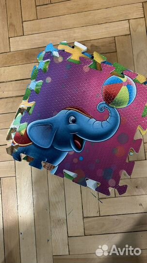 Развивающий коврик пазлы 25*25 18шт