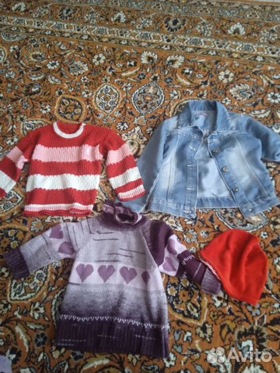 Пакет тёплой одежды на девочку 3-4 года