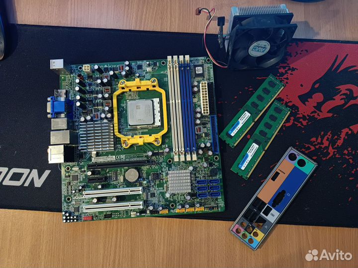 Комплект Процессор 4 ядра+8гб ddr3+Плата AM3+Кулер