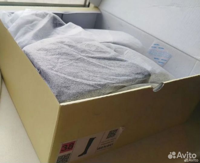 Женские Чёрные Сапоги Ботфорты 38