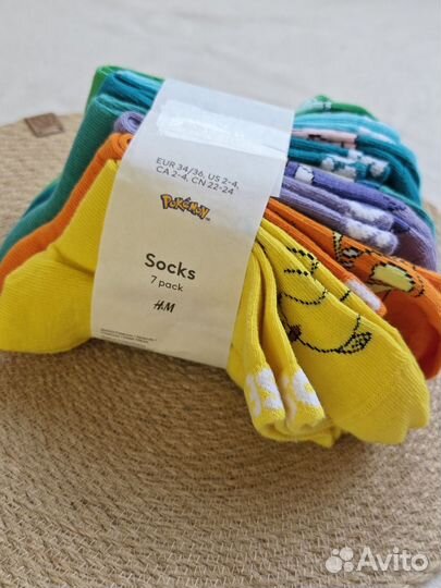 Носки hm 7 пар, Pokémon, покемон