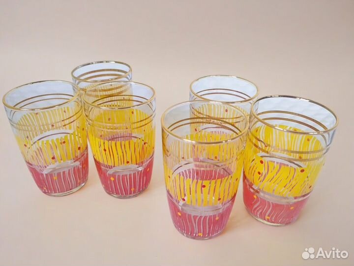 Винтажные стаканы СССР 6 шт