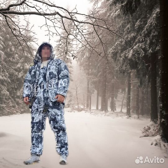 Костюм рыбака зимний лес