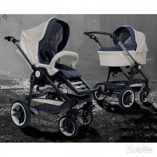 Лимитка Коляска Teutonia BeYou Elite белая экокожа