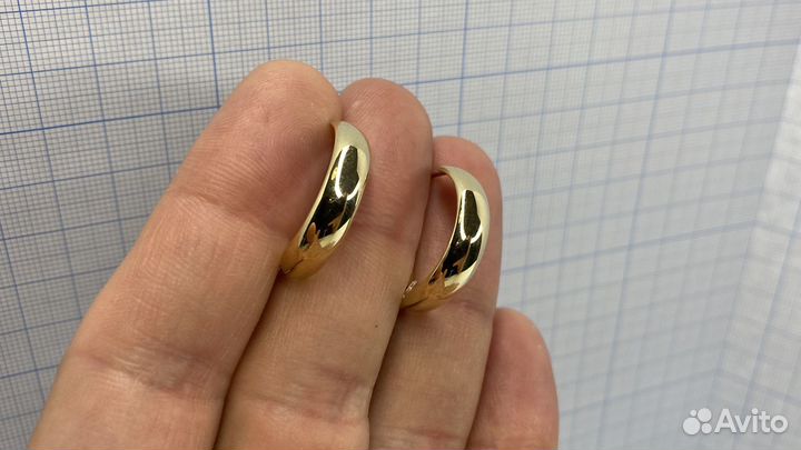 Золотые серьги желтое