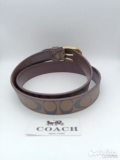 Ремень женский coach натуральная кожа люкс