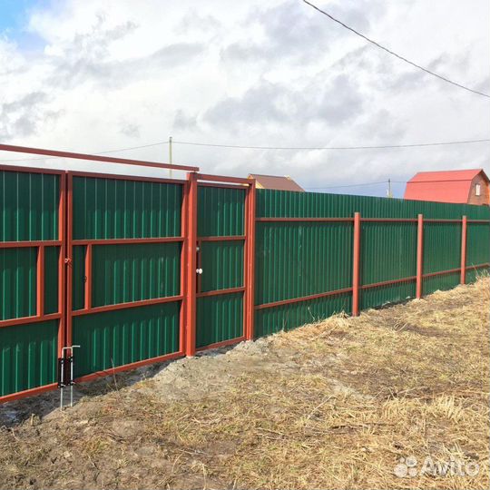 Секционный забор из профнастила в Торопце