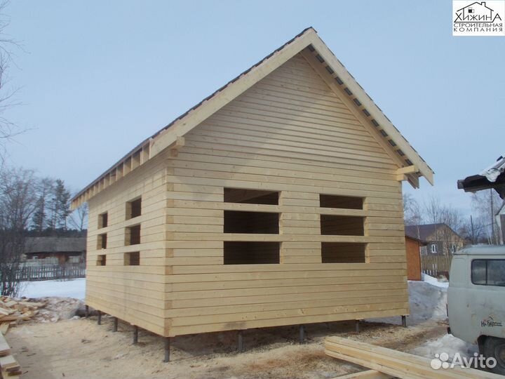Дома срубы 6х8 1эт. строительство отделка