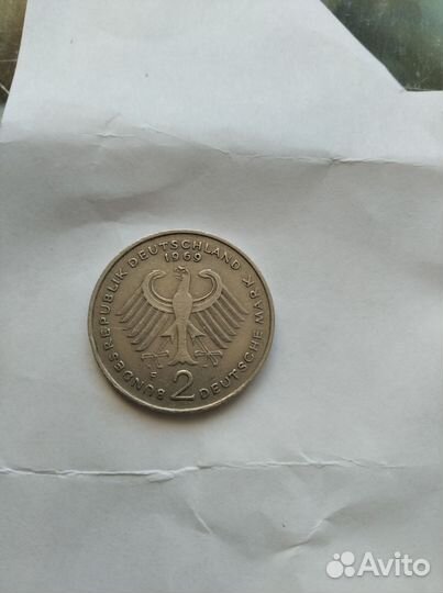 Юбилейная монета фрг Конрад Аденауэр